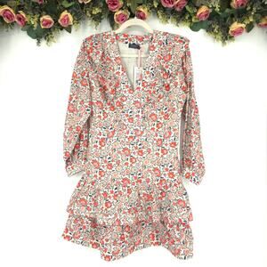 Vineyard Vines Ivy Ruffle Floral Dress Size 8 NWT